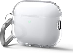 elago Clear Case Compatible with AirPods Pro 3 - with Carabiner, Yellowing Resistant, Shockproof, Full Protection, Soft TPU, Wireless Charging (Transparent)