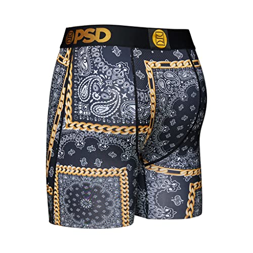 PSD Men's Rich Bandana Blk Boxer Briefs, Black, XXL3