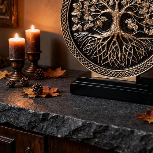 Estatua árbol de la vida en resina para decoración de gabinete miniatura 5