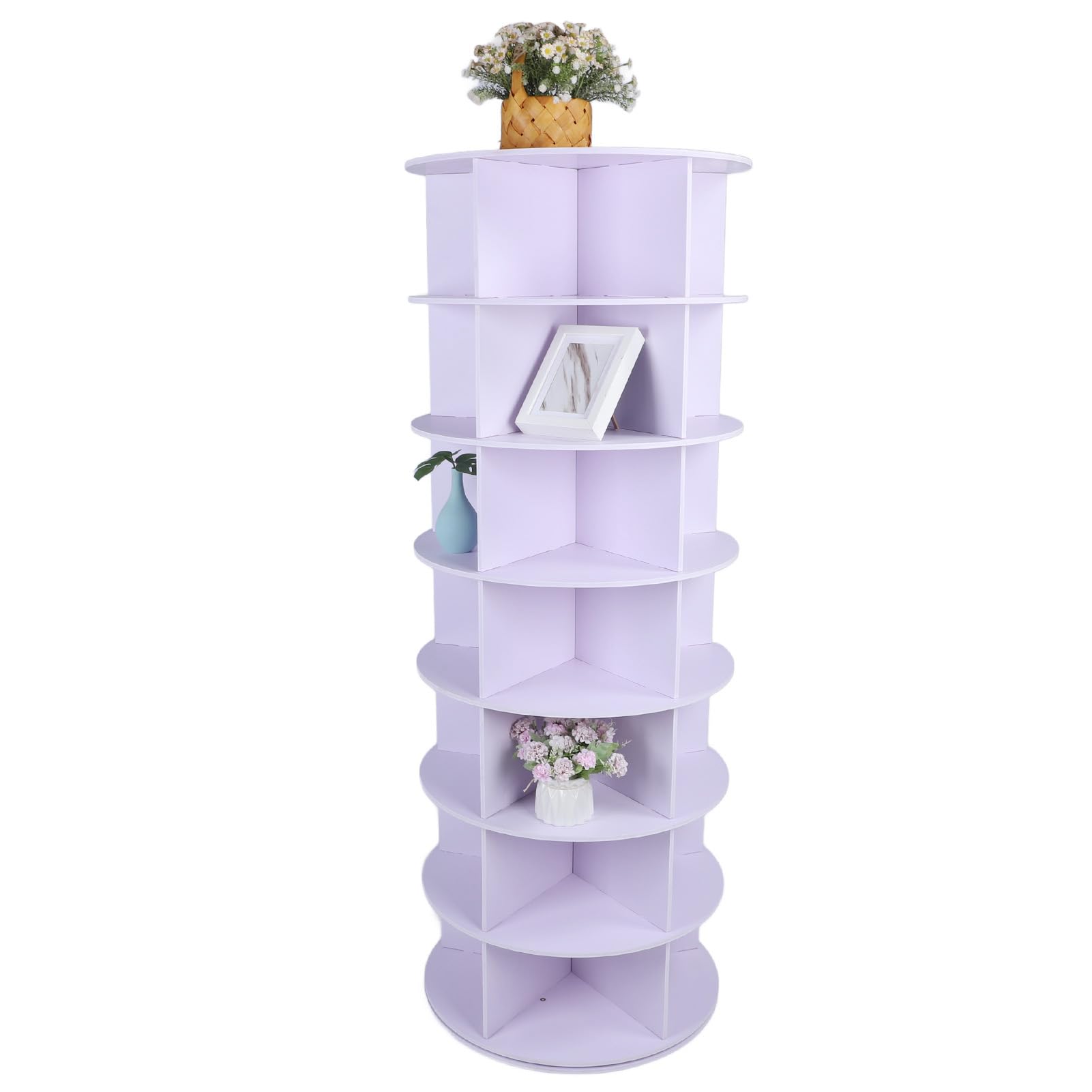 Étagère à Chaussures Rotative 4 Niveaux – Tournant 360°, Blanc – Capacité 16 Paires – Pour Placard, Entrée, Chambre