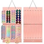 AMJKEJI Hair Accessories Storage Holder Hair Clips Hanging Holder Headband Holder Hair Storage Organiser for Girls Women Clips and Bows (Pink)