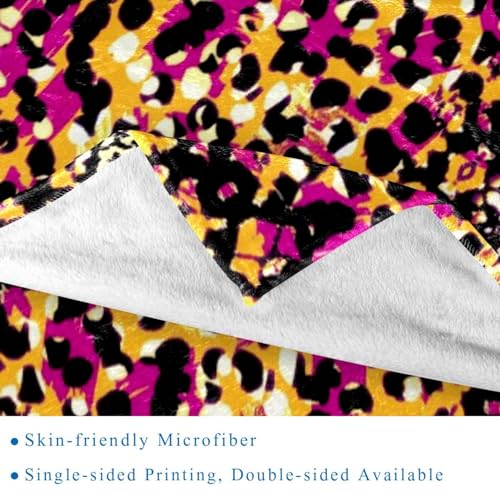 Couverture microfibre douce motif serpent, jeté de lit premium