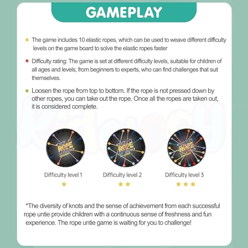 Image of Kidology Rope Untangling Puzzle Game for Kids 5+ Years | Brain Teaser String Puzzle | Logic & Strategy Game for Kids | Educational Toy Gift for Boys & Girls