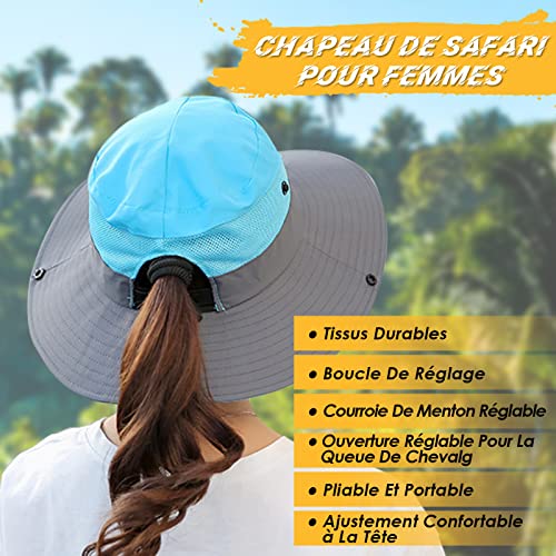 SEYUFN-Women-Sun-Hat-Outdoor-Summer-Hat-Hiking-UV-Protection-Wide-Brim-Mesh-Ponytail-Bush-Hat-for-Hiking