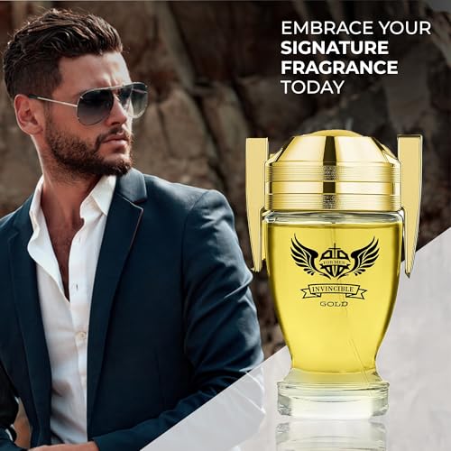 Image of AFLUXE Invincible Gold EDP Men's Cologne 2PCS, Bold Citrus