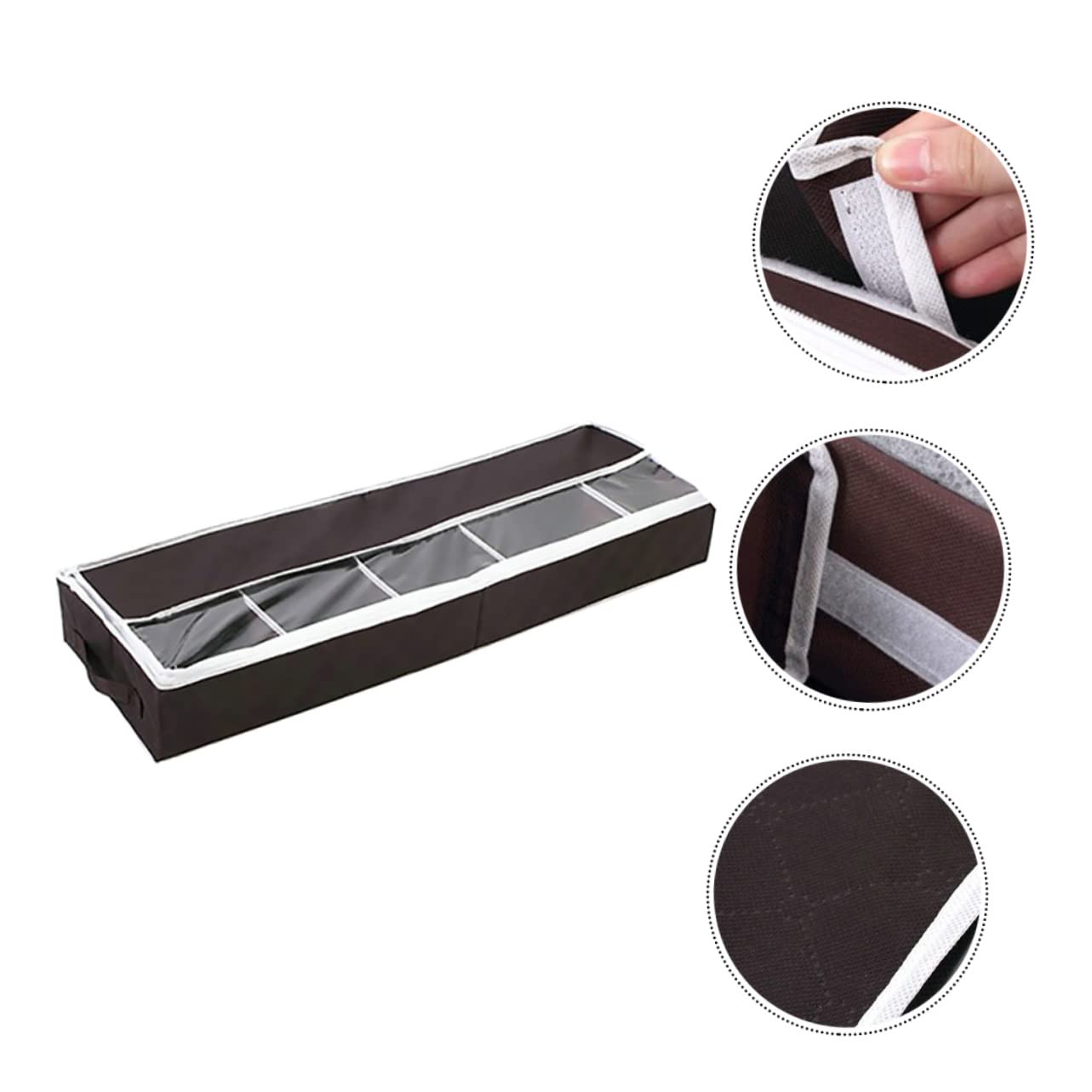 Alipis 1Pc Non Woven Compact Shoes Organizer with Visual Window Space Saving Shoe Storage Box for Home Dorm and Travel for Keeping Shoes Dust