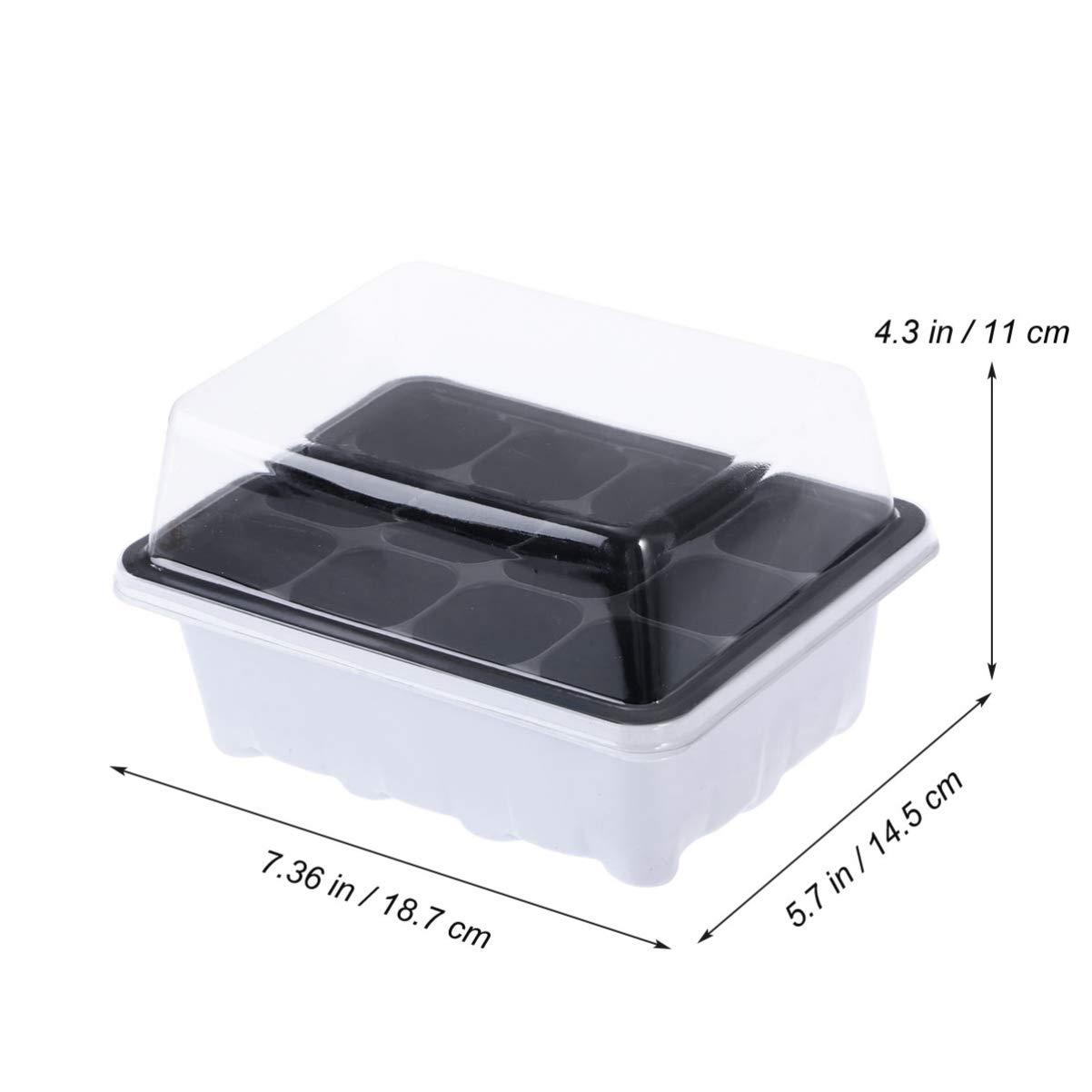 BESPORTBLE Vaschette Semenzaio 10 Confezione 12 Celle Plastico Bianco | Pervious To Light, Drain Holes e Proper Drainage, Gardening per Small Plants e Peppers