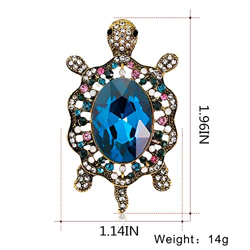 Image of Women's Crystal Big Turtle Pin Brooch Girl Animal Decorative Jewelry