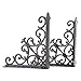 Sungmor 2PC 4.7 Inch Heavy Duty Decorative Brackets for Shelves, Vintage Victorian Cast Iron Shelf Bracket, Sturdy Black L Shape Metal Corner Brace Shelf Supporter, Wall Mounted Floating Shelf Bracket