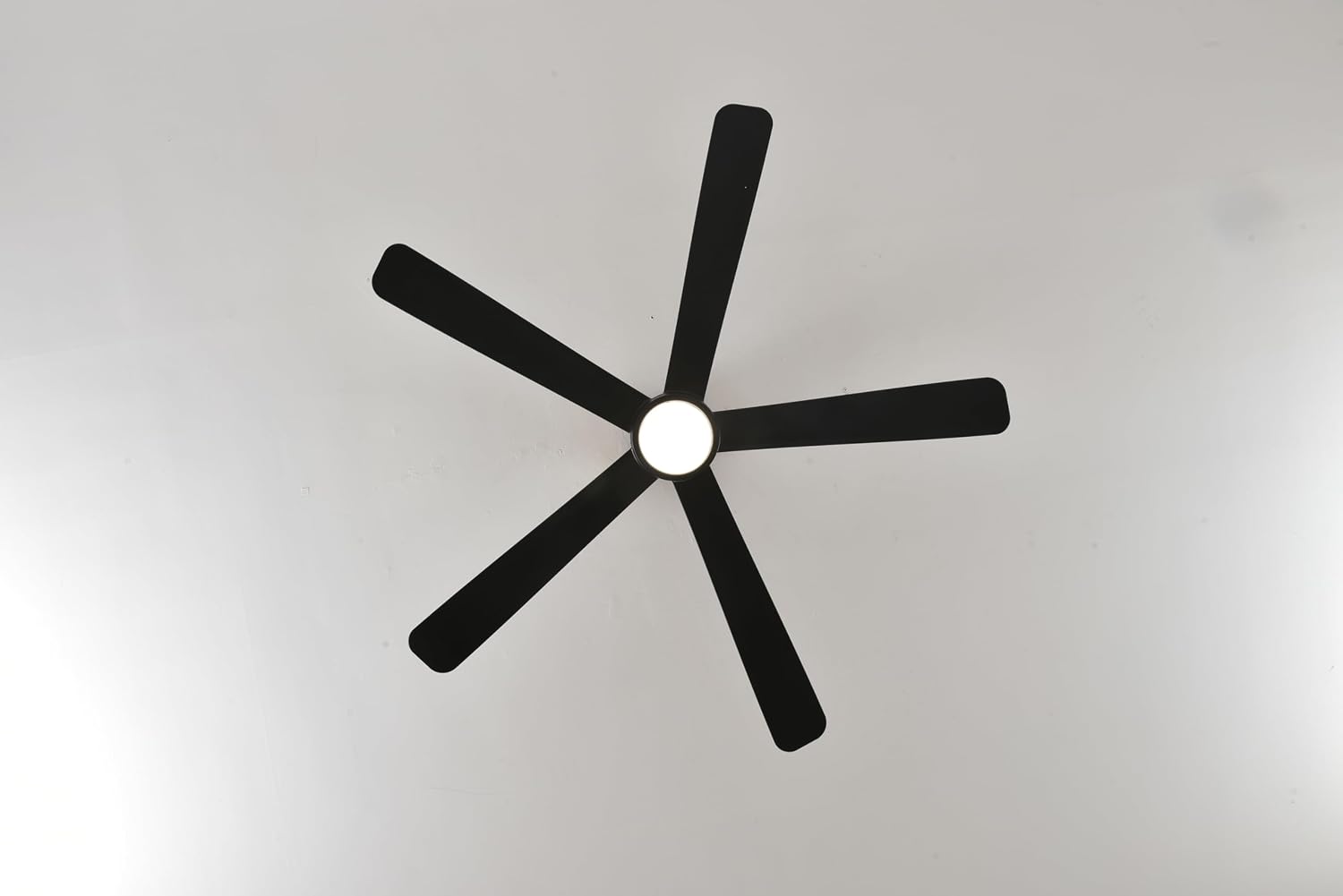 KASTLITE 52" Boho Matte Black Ceiling Fan with Light & Remote Control | 6CCT Dimmable Up & Down LED Lighting, Natural Rattan Aesthetic Cage | Powerful Cooling, Whisper Quiet Blades, DC Motor | Arlo