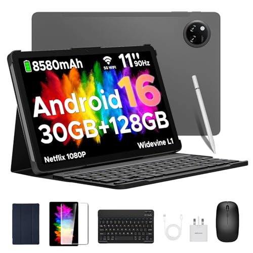 Thumbnail - DOOGEE Tab A9 Pro+ Android 16 Tablet mit Tastatur 30GB RAM + 128GB ROM(2TB TF) Widevine L1 Gaming Tablets, 8580mAh, Unis...