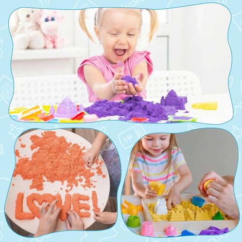 Image of FURWEY Play Sand,2.88lbs 3-Color Sensory Sand,Kids Shaping Sculpting | 3-Color Mixed Sensory Sand, Suitable for Kids Shaping, Squeezing, Sculpting, Without Molds, Sensory Play Sand