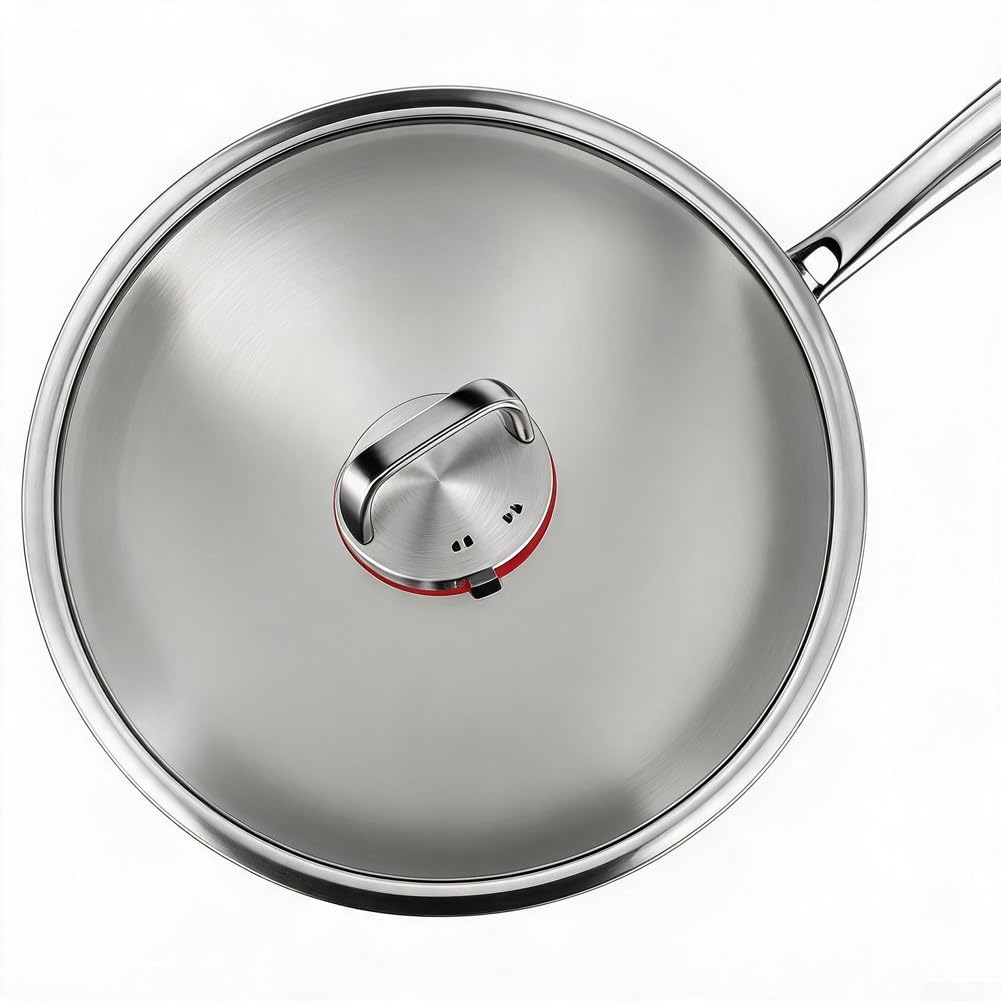 Wok Acciaio 316 Spesso 5 Strati Antiaderente Induzione
