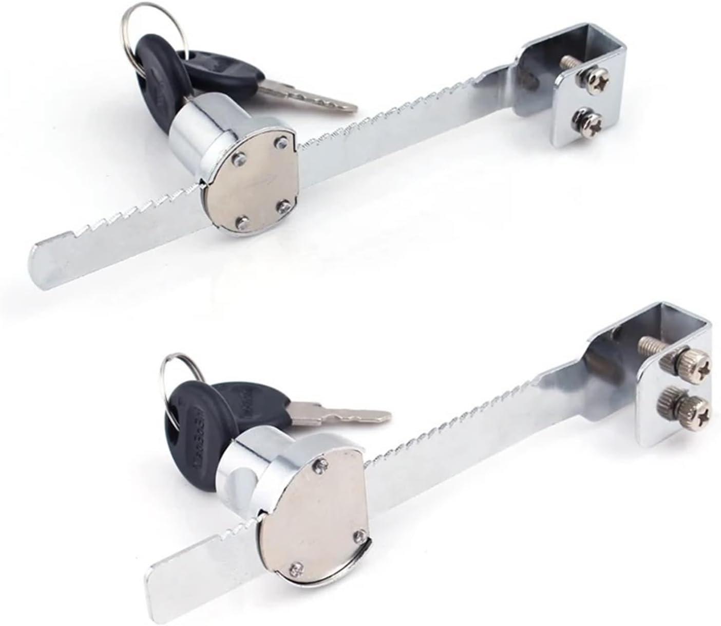 Sliding Glass Door Lock Window Glass Cabinet Latch 2 Keys MMS567 1Pcs(L Keyed Different)