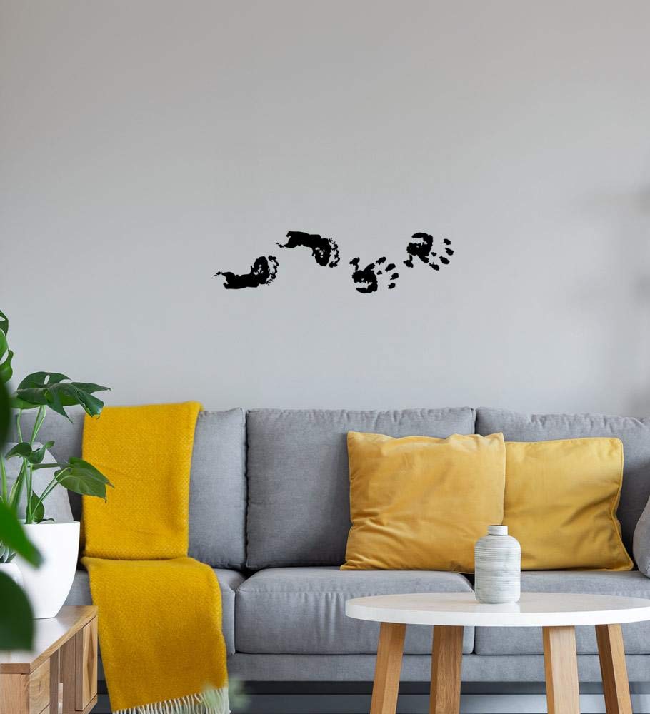 shirt84.de - Adhesivo decorativo para pared (160 x 42 cm), diseño de huellas de bebé