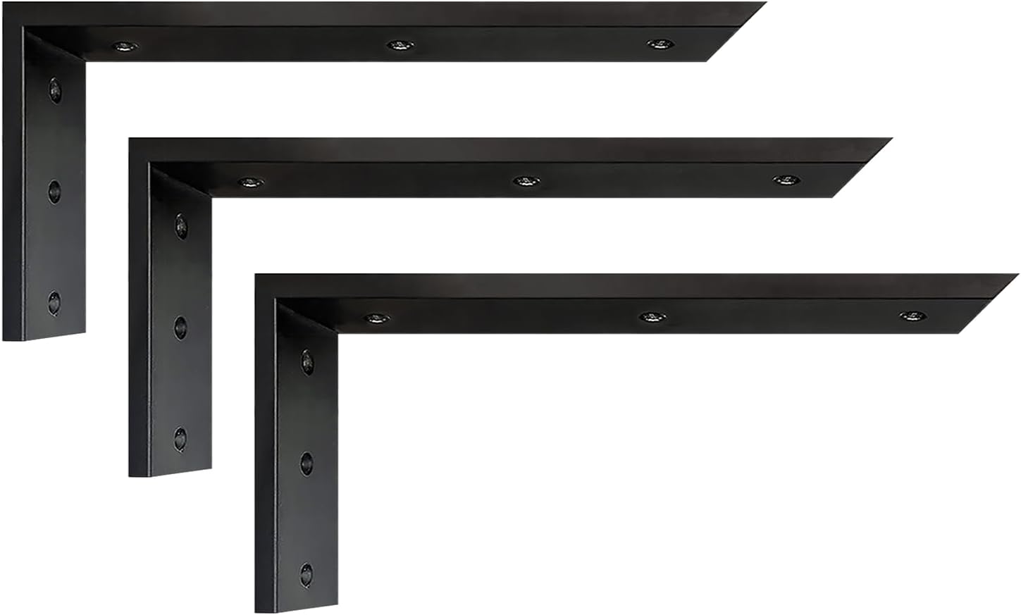 Countertop Support Bracket 18 inch 3 Pack Granite Countertop Bracket 18" x 8" x 2 1/2" Heavy Duty Shelf Bracket L Bracket Mantel Corbels for Wood/Quartz/Concret/Laminate Countertops