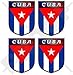 Produktbild Kuba Kubanische Republik Kuba Schild 50mm Auto & Motorrad Aufkleber, x4 Vinyl Stickers