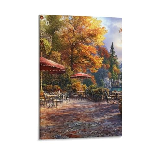 Impression sur toile Lac de Côme décoration murale salon couloir tableau moderne 30x45cm