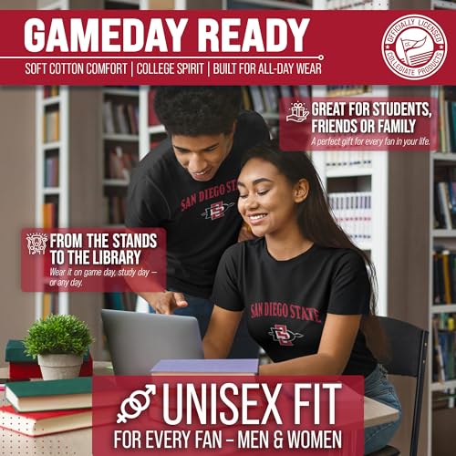Image of NCAA Gameday Cotton T-Shirt for Men and Women | Officially Licensed NCAA Tee - Preshrunk Ring-Spun Cotton - Screen-Printed Team Logo