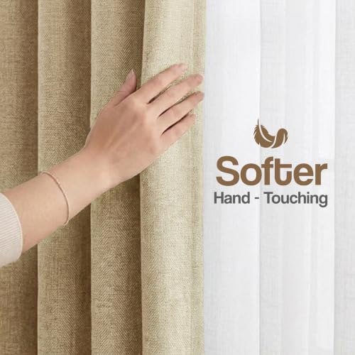 Image of FRESH FROM LOOM Jute Parda | Premium 5 ft Curtain for Windows | Curtains for Slider Track | Non-Ring Curtains | S-Wave Pleat | Light Block Parde | Breathable Fabric (Size - 5ft, Beige, 1pc), Eyelet