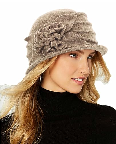 Chapeau cloche en laine pour femme vintage retro annees 1920