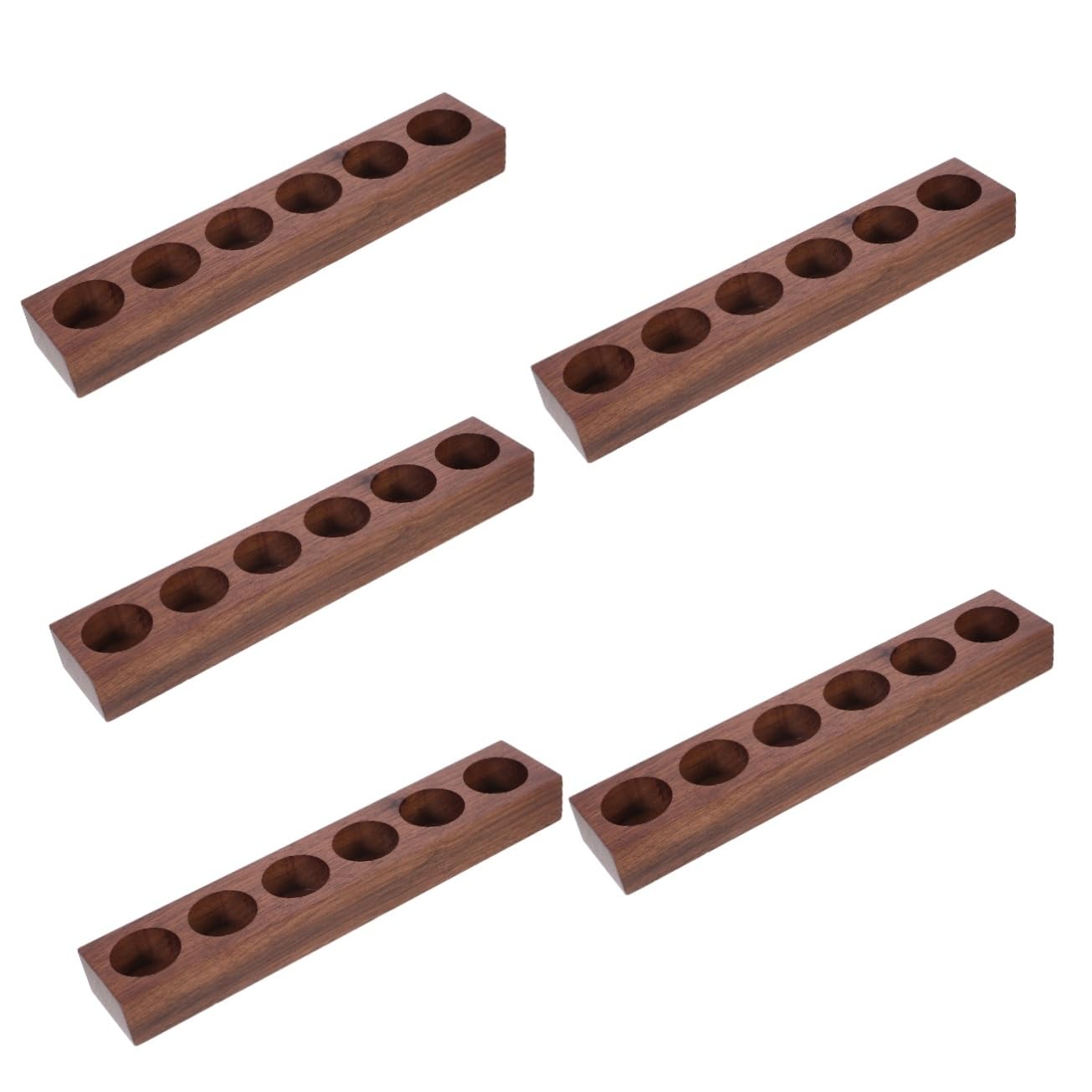 Cabilock Supporto Per Provette in Legno Per Chicchi Di Caffè 5 Pezzi Robusto E Versatile Espositore Per Provette