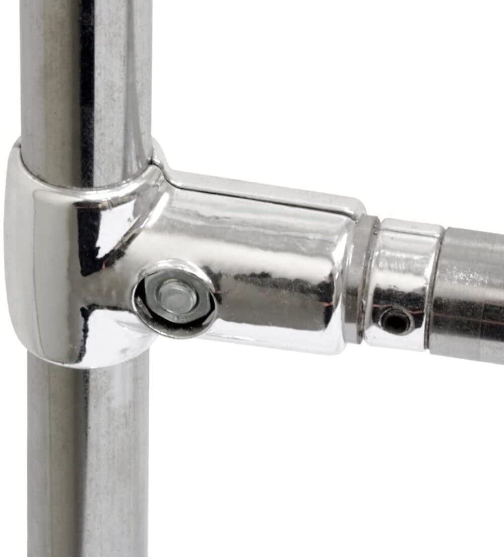 3 Way T-clamp for Walk in Wardrobe Chrome Tubing Hanging Rail System 32mm