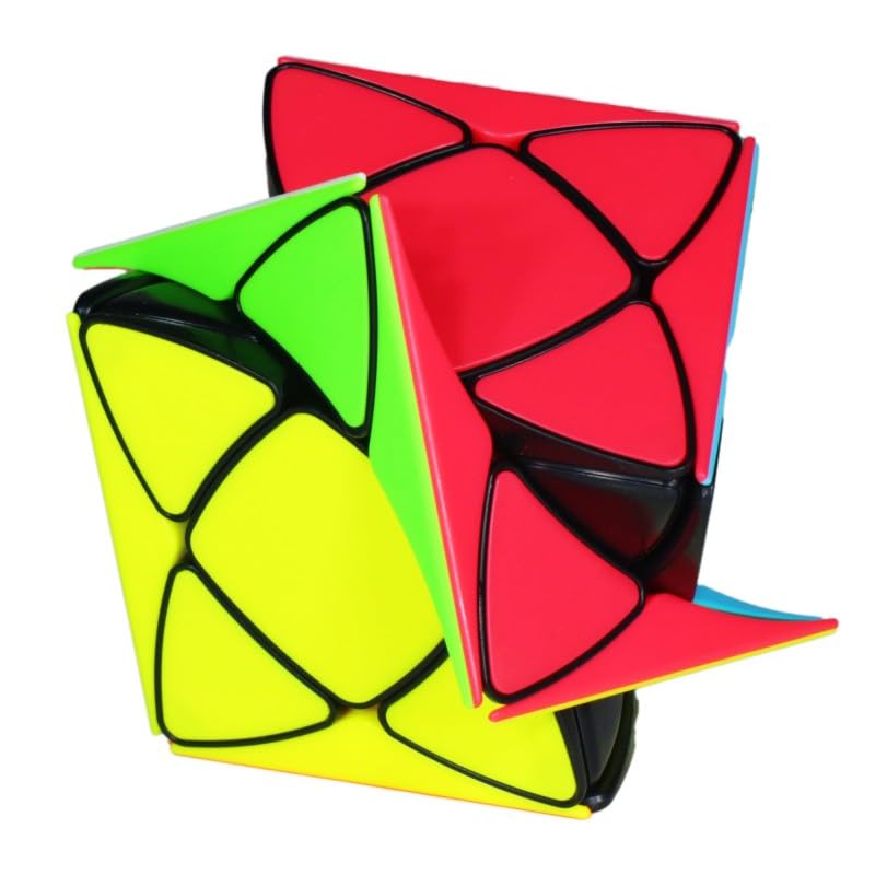 Image of Hawkister QiYi Super Ivy Tiled Black-Base Speed Cube | Professional Rex Cube Shape Mod | Durable Embedded Tiles & Sleek Black Body, 57mm Smooth Turning Skewb-Style Logic Puzzle for Advanced Solvers