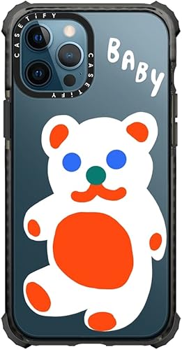 Miniatura 4 de CASETiFY Katie Benn - Funda Ultra Impact para iPhone 12 Pro Max, diseño de oso de bebé, color negro transparente