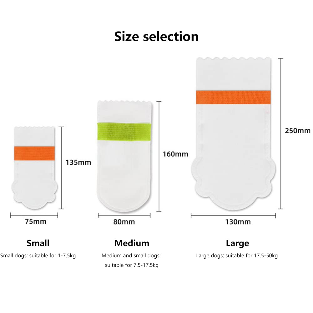 Uneeruiqy 20pcs Pet Dog Disposable Booties, Protection Dog Feet Covers Pet Shoes for Dogs, Waterproof Dirt-Proof Outdoor Puppy Shoes Paw Protection with Adjustable Straps