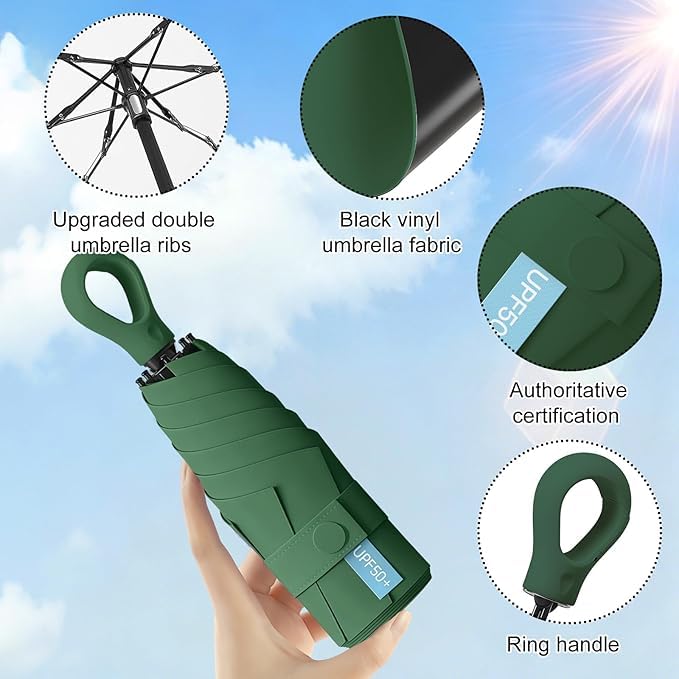 Image of Umbrella for Women | Umbrellas for Men | UV Coated 3 Fold Umbrella for Rain with Auto Open and Close Small Printed Folding Travel-Foldable Windshield