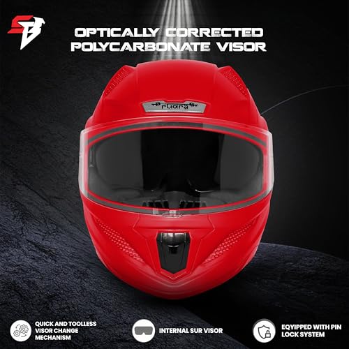 Image of Steelbird SBH-25 Rudra ISI Certified Full Face Helmet for Men and Women