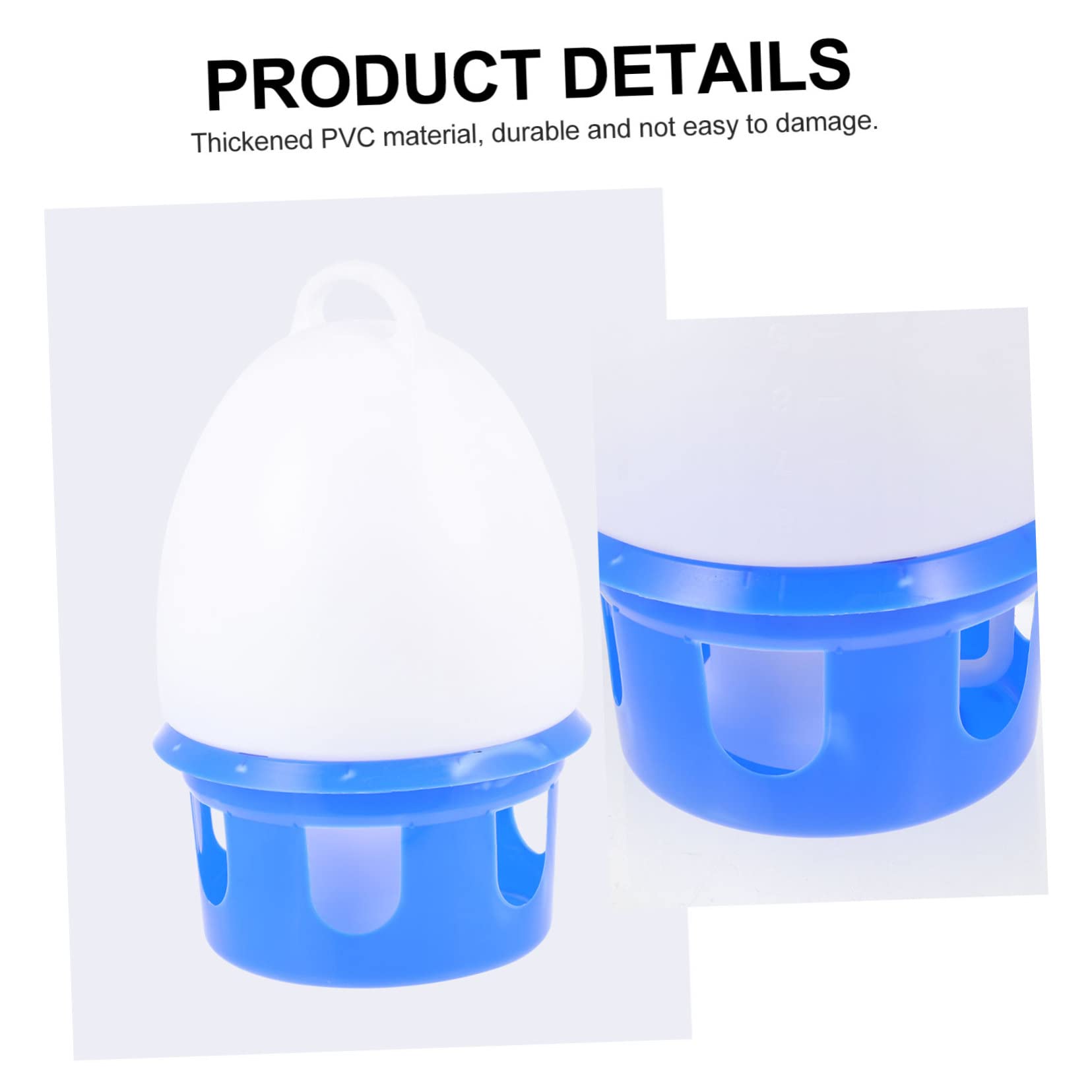 Abreuvoir pour Pigeons en PVC Bleu, Rond, 1 Pièce, Détachable