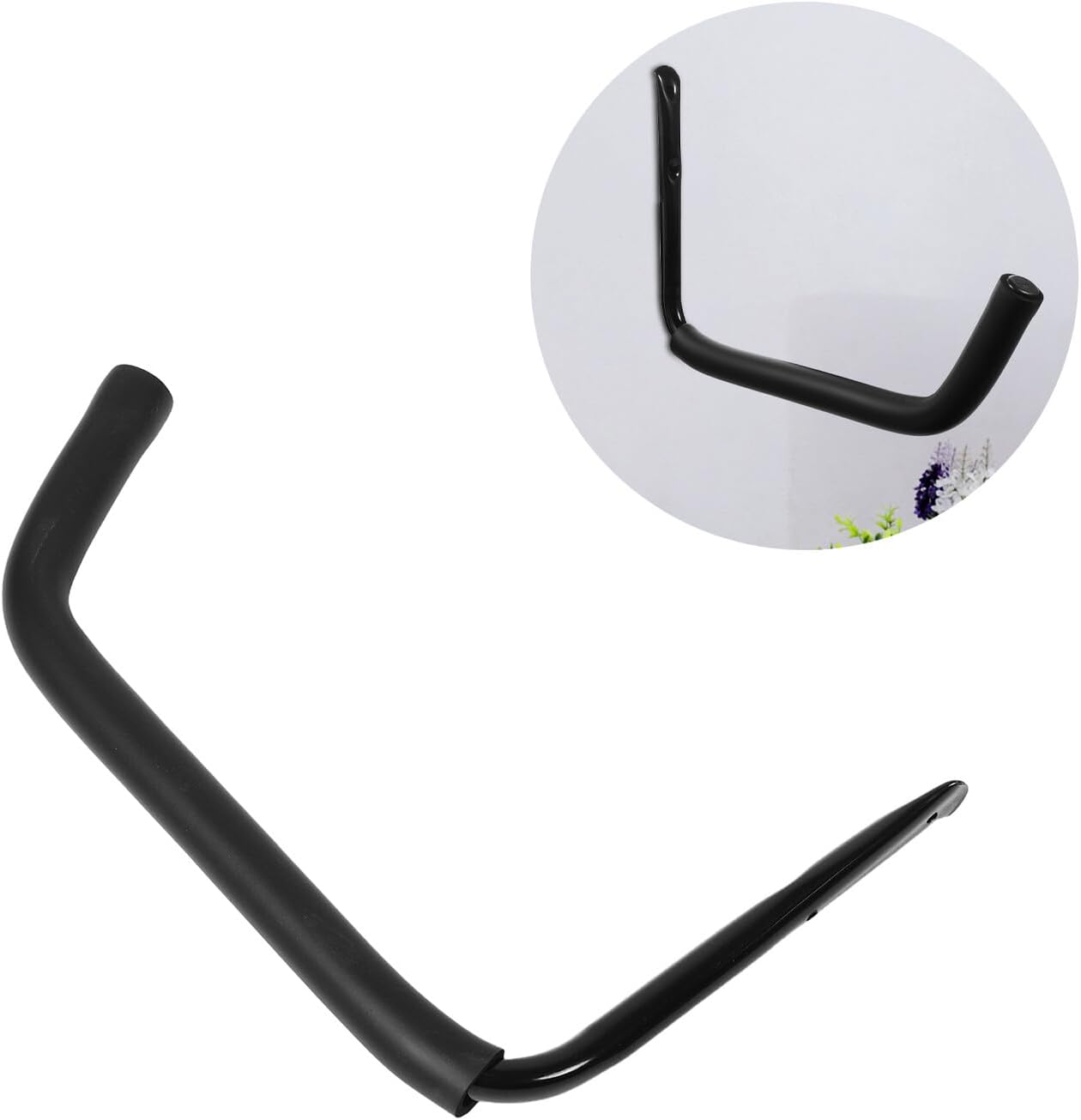 Homoyoyo Heavy Duty Garage Wall Hooks 6pcs Steel Utility Storage Hangers for Kayak, Bike, Ladder, and Garden Tool Organization