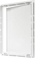 Vista 5 de Panel de acceso de plástico blanco de 12 x 16 pulgadas. Panel de puerta de eje de servicio. Plomería, electricidad, calefacción, panel de acceso