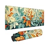 マウスパッド 大型 ゲーミングマウスパッド XXL 700 x 300 mm 防水 滑り止め おしゃれ 耐久性 ズレない デスクマット キーボードパッド 快適操作性 ゴム底 洗える 耐洗い表面 仕事 ゲーム オフィス ホーム用 男性用オフィス部品 （植物花卉) Z-915