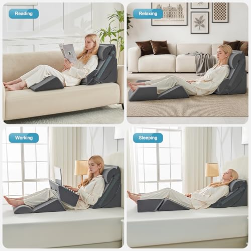 Image of Yojoker Wedge Pillow Set for After Surgery, Bed Wedge Pillow for Sleeping