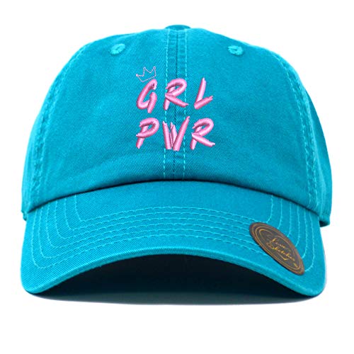 Girl Power GRL PWR with Crown Classic Polo Baseball Cap Low Profile Dad Cap Hat