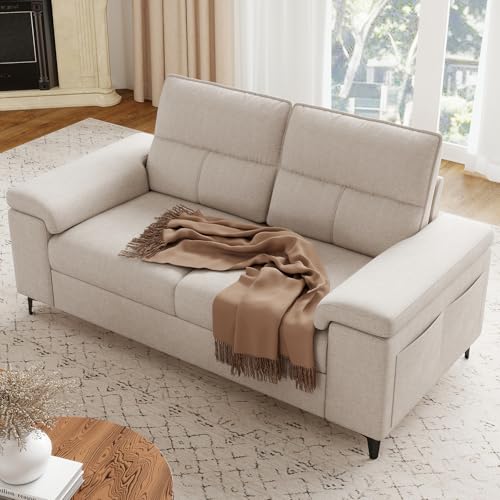 Upvilla 71.25" Modern Chenille Sofa with Removable Cover