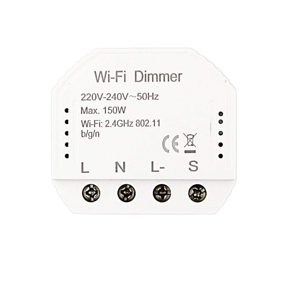 SiSAH Mini WiFi Smart Switch Control With Regular Wall Switch (1 GANG DIMMER)