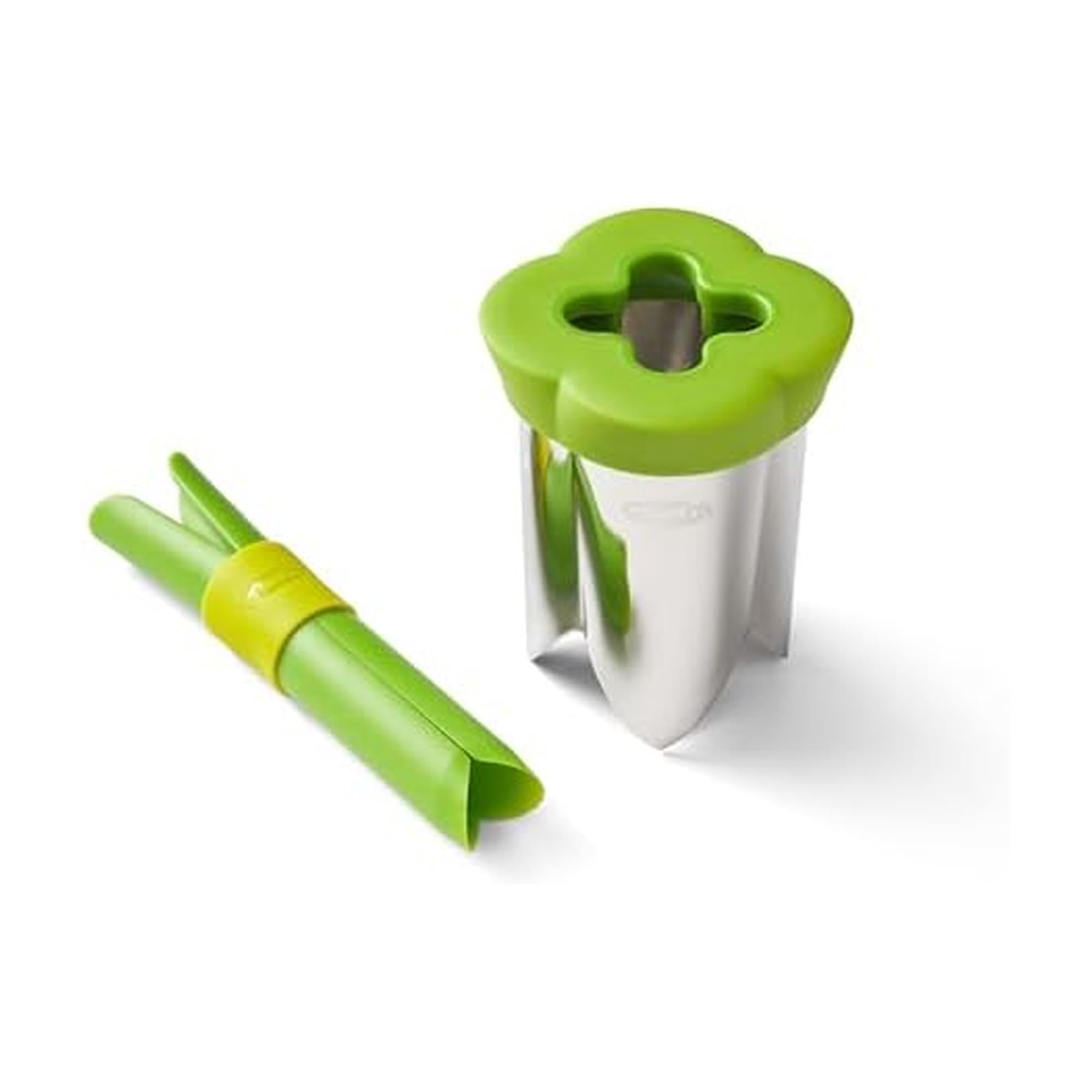 2-in-1 Bell Pepper and Jalapeno Corer Set, Nested Design for Easy Storage, Effortless De-Seeding, and Quick Food Prep