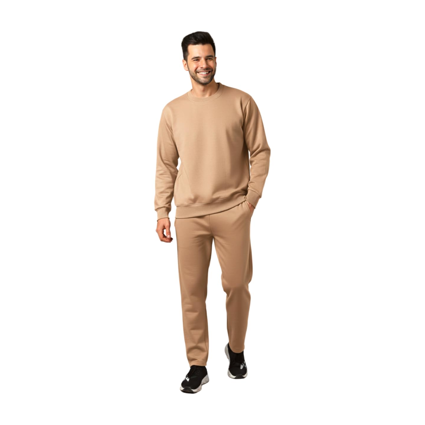 Solid Track Suit for Men | Warm Fleece Tracksuit Set | Full Sleeve Sweatshirt And Trackpant-M4965-picture-27