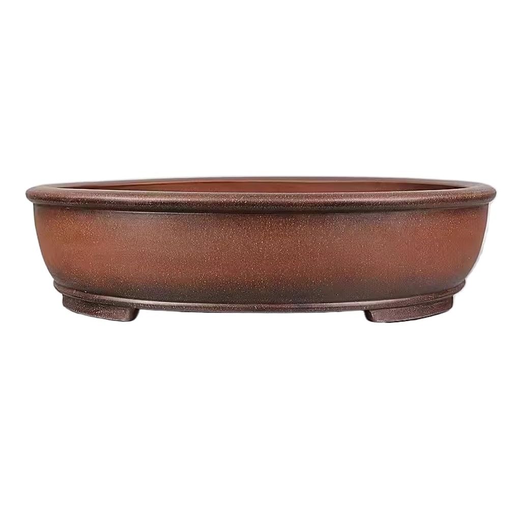 Gelasige One Color Flower Pots Plant Pots Purple Clay Bonsai Flower Pots 25In Handmade Large Oval Flower Pots Alabaster Plant Pots Outdoor Flower Pots