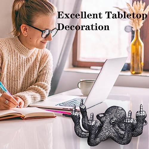 Estatua de pulpo de resina para decoración de escritorio miniatura 3