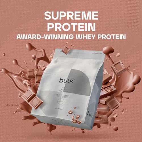 Bulk Pure Whey Protein Powder Shake, Chocolate, 1 kg, 33 Servings