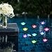 LOGUIDE Floating Pool Lights, Battery Operated Flowers, Pond Decor, Color-Changing Lights for Wedding Outdoor Party Decorative - 6 Pack