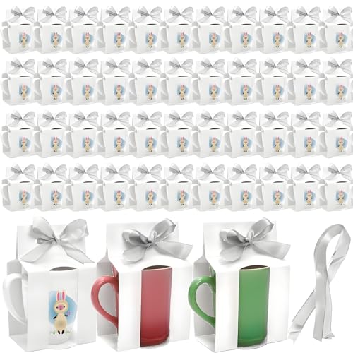 ZAVOOS 100 cajas para tazas, tazas de café de 11 onzas, caja de embalaje para regalo, envío de venta, tazas de sublimación en blanco, caja de envoltura a granel para boda, cumpleaños, Navidad