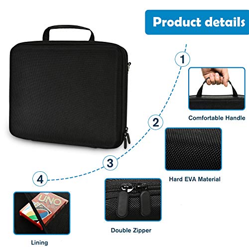 Gonioa Extra Large Hard Game Card Case for 2200-2500 Cards, Playing Card Game Holder & Organizer with Shoulder Strap, Storage Box Case Fits Main Game and All Expansions