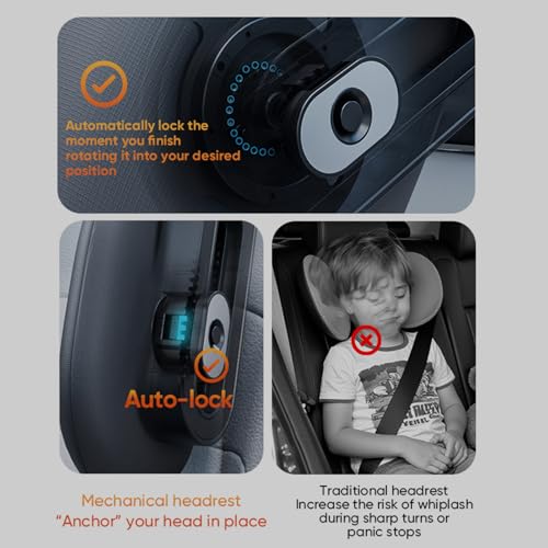 Almohada de reposacabezas para auto con soporte de cuello ajustable miniatura 3