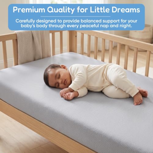 Image of Cherilo Memory Foam Baby Mattress for 0 to 2 Years | 1 Year Warranty | Suitable for Baby Cot, Crib, Bassinet, Washable Waterproof Cover - 48 inch x 24 inch x 4 inch - Pack of 1